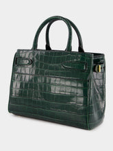Tom Ford Emerald Green Crocodile Leather Top Handle Bag