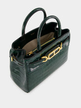 Tom Ford Emerald Green Crocodile Leather Top Handle Bag