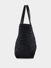 Tom Ford Black Tara Raffia and Leather Large Tote Bag