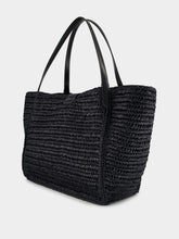 Tom Ford Black Tara Raffia and Leather Large Tote Bag