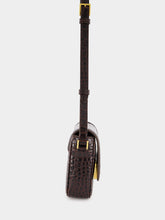 Tom Ford Brown Crocodile-Stamped Wallis Shoulder Bag