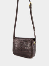 Tom Ford Brown Crocodile-Stamped Wallis Shoulder Bag