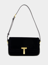 Tom Ford Black Velvet Wallis Shoulder Bag