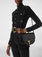 Tom Ford Black Crocodile Leather Wallis Crossbody Bag