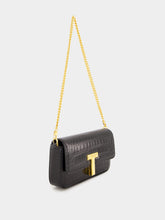 Tom Ford Black Croc-Embossed Mini Bag