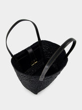 Tom Ford Black Raffia and Leather Tote