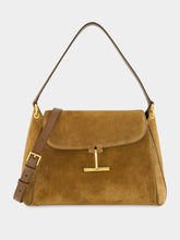 Tom Ford Whisky Brown Medium Smooth Suede Shoulder Bag