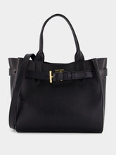 Tom Ford Black Leather Belted Tote Bag