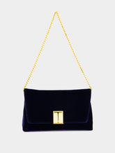 Tom Ford Ink Blue Velvet Mini Shoulder Bag
