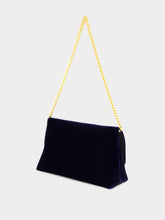 Tom Ford Ink Blue Velvet Mini Shoulder Bag