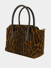 Tom Ford Whisky Brown Ocelot-Print Suede Bag