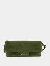 Tom Ford Moss Green Cashmere Suede Shoulder Bag