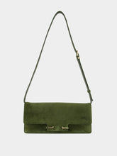 Tom Ford Moss Green Cashmere Suede Shoulder Bag