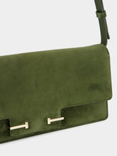 Tom Ford Moss Green Cashmere Suede Shoulder Bag