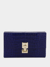 Tom Ford Sea Blue Crocodile Clutch in Leather