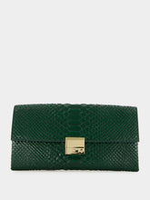 Tom Ford Emerald Green Python-Print Jean Clutch
