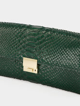Tom Ford Emerald Green Python-Print Jean Clutch