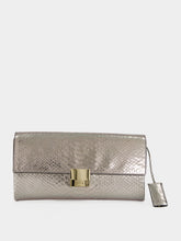 Tom Ford Silver Laminated Python Jean Clutch