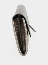 Tom Ford Silver Laminated Python Jean Clutch