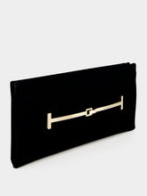 Tom Ford Black Velvet Arc Clutch Bag