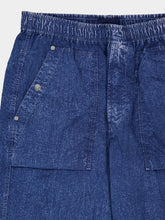 Stone Island Indigo Blue Nylon Cargo Trousers