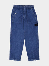 Stone Island Indigo Blue Nylon Cargo Trousers