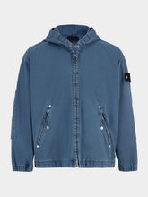 Stone Island Indigo Denim Hooded Zip-Up Jacket