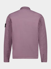 Stone Island Purple Grey Stretch Organic Cotton Twill Overshirt