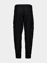 Stone Island Black Stretch Cotton Cargo Trousers