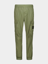 Stone Island Military Green Stretch Cotton Cargo Trousers