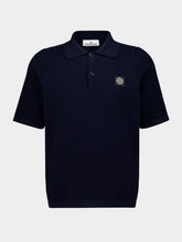 Stone Island Navy Blue Micro Stitch Soft Organic Cotton Polo