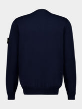 Stone Island Navy Blue Soft Organic Cotton Crewneck Jumper
