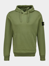 Stone Island Military Green Organic Cotton Hooded Sweatshirt