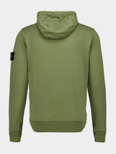 Stone Island Military Green Organic Cotton Hooded Sweatshirt