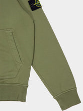Stone Island Military Green Organic Cotton Hooded Sweatshirt