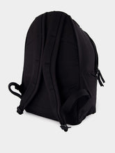 Stone Island Black Coated Nylon Backpack with Logo Patch