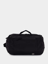 Stone Island Black Coated Nylon Duffle Bag with Logo Patch