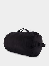 Stone Island Black Coated Nylon Duffle Bag with Logo Patch