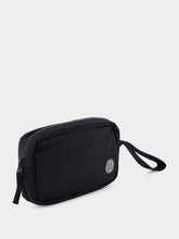 Stone Island Black Nylon Wrist Pouch with Compass Logo