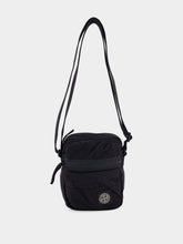 Stone Island Black Crossbody Bag with Logo Patch