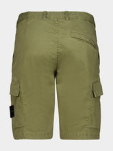 Stone Island Military Green Organic Cotton Stretch Cargo Shorts