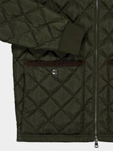 Moncler Olive Green Eclal Short Down Jacket