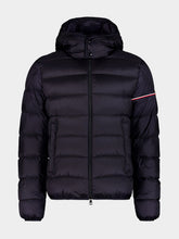 Moncler Dark Blue Hooded Short Down Jacket