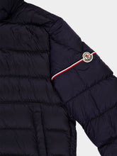 Moncler Dark Blue Hooded Short Down Jacket