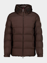 Moncler Brown Hooded Mid-Length Down Jacket