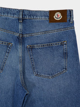 Moncler Denim Blue Straight-Leg Cotton Jeans