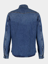 Moncler Blue Cotton Denim Shirt Jacket