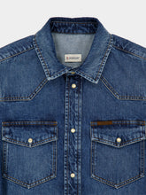 Moncler Blue Cotton Denim Shirt Jacket
