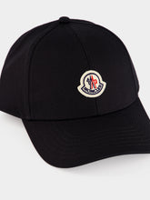 Moncler Black Cotton Gabardine Baseball Cap