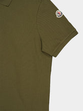 Moncler Olive Green Cotton Piqué Polo Shirt